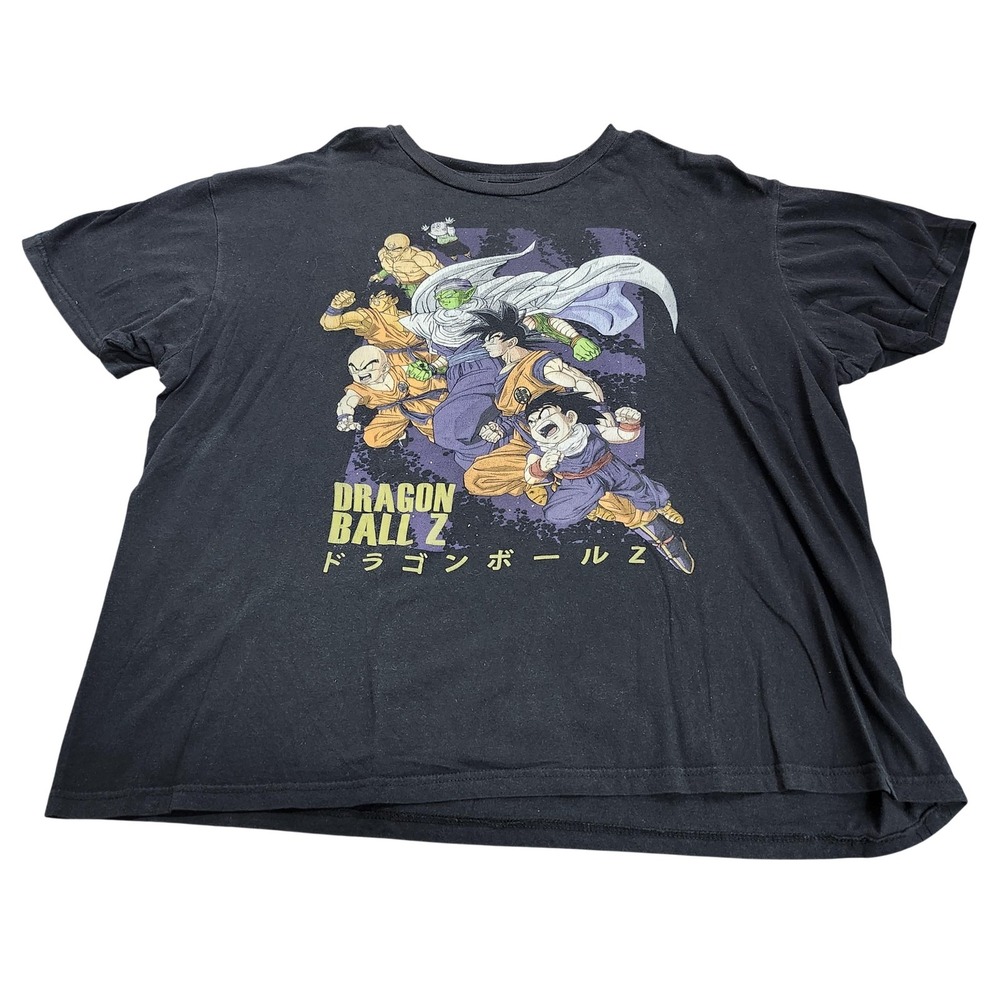 Dragon Ball Z Shirt Mens XL Black Goku Piccolo Graphic Tee Anime Cartoon Top